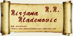 Mirjana Mladenović vizit kartica